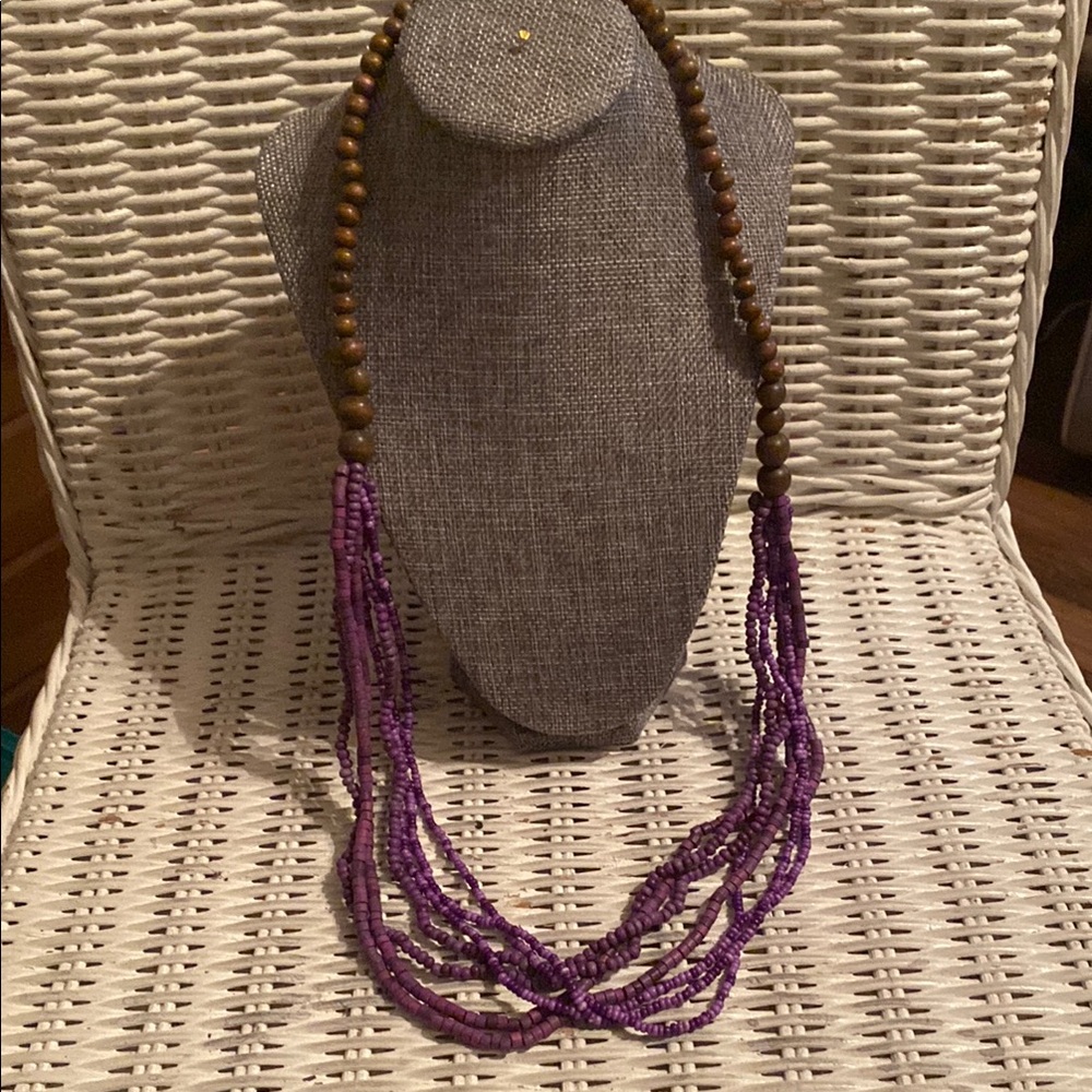 Purple Beaded Necklace